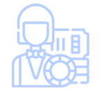 Crupiês ao vivo em tempo real